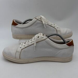 Allen Edmonds COURTSIDE Men's Size 11 E Low-Top Leather Sneakers White Tan